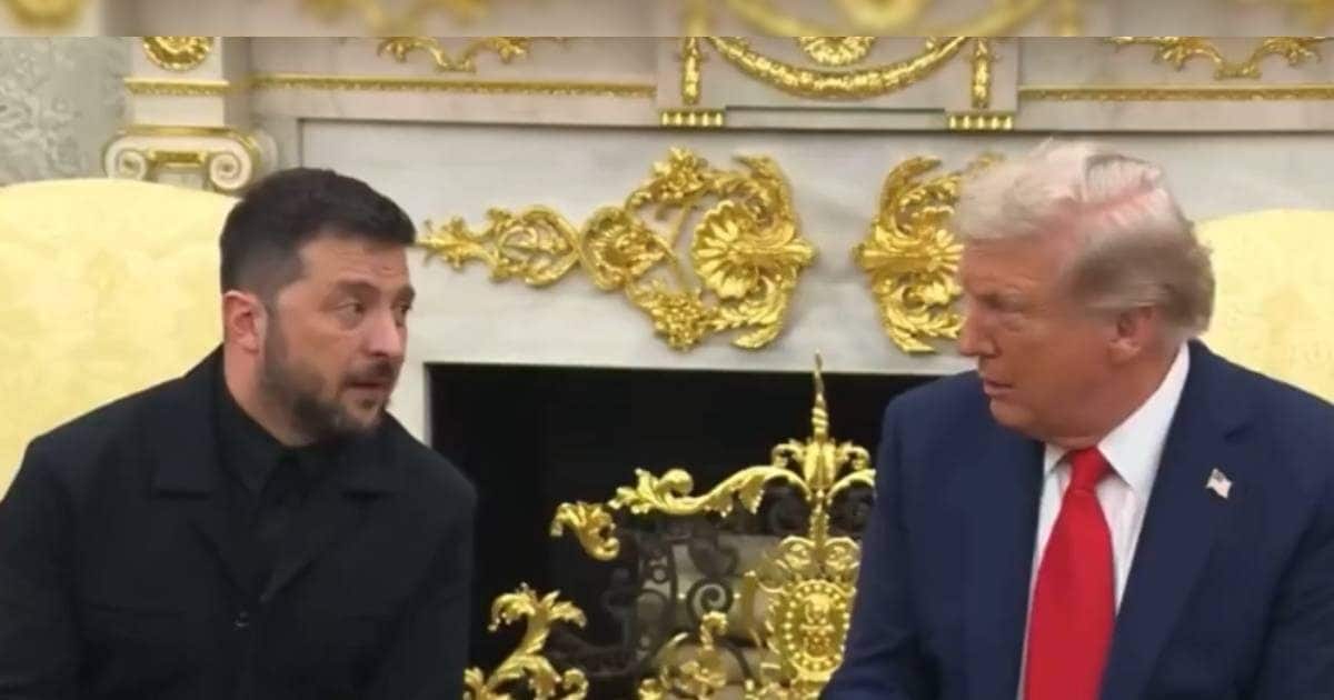 You are currently viewing Trump Zelensky Meeting: यूक्रेन की सुरक्षा गारंटी के लिए क्‍या सैनिक भेज सकता है US? जेलेंस्‍की के बगल में बैठे ट्रंप ने दिया जवाब – Trump Zelensky Meeting Amid Russia Ukraine War US President reponds on sending soldiers to protect Ukraine White House Talks