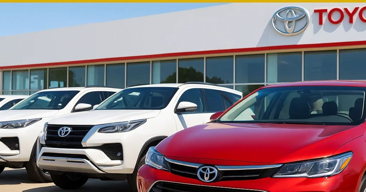 You are currently viewing टोयोटा का बड़ा तोहफा: गाड़ियों के दाम 3.49 लाख तक घटे, जीएसटी कटौती का फायदा ग्राहकों को मिलेगा