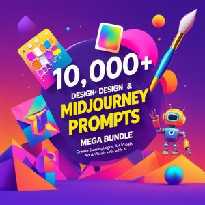 10,000+ Design & Midjourney Prompts – Complete AI Art, Branding & Visual Creation Library
