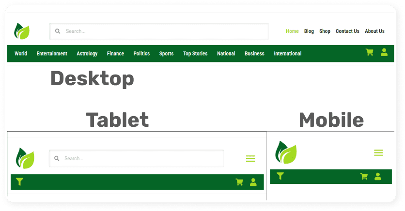 Responsive header