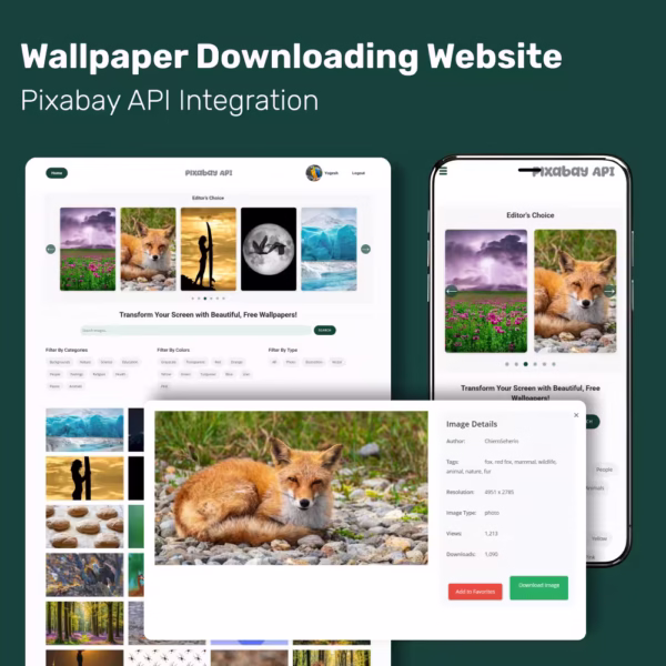 Download wallpaper downloading wordpress webiste using pixabay api