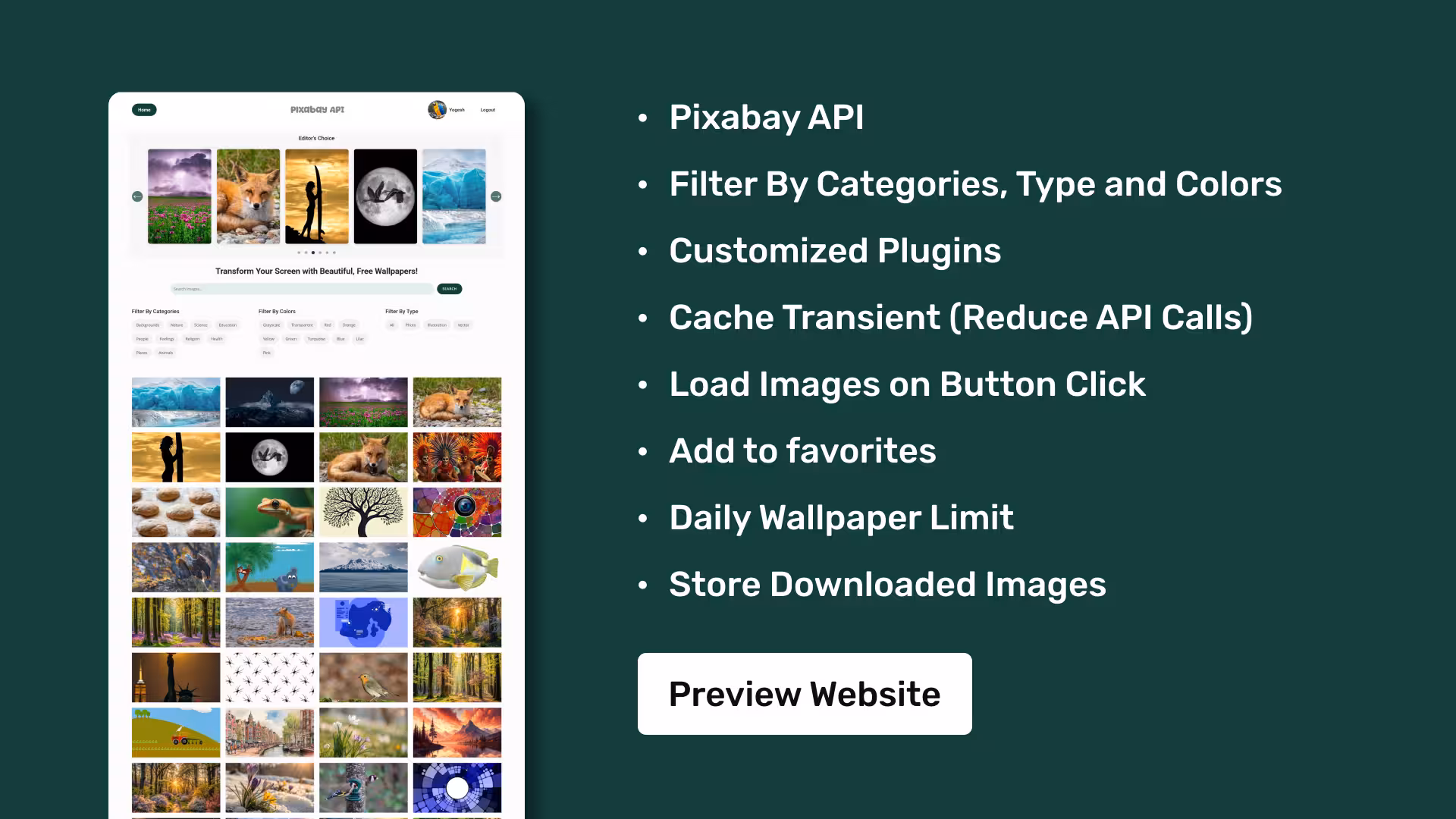 pixabay api wordpress website