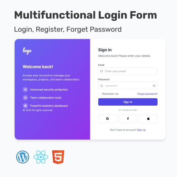 Download Html React scripts for free