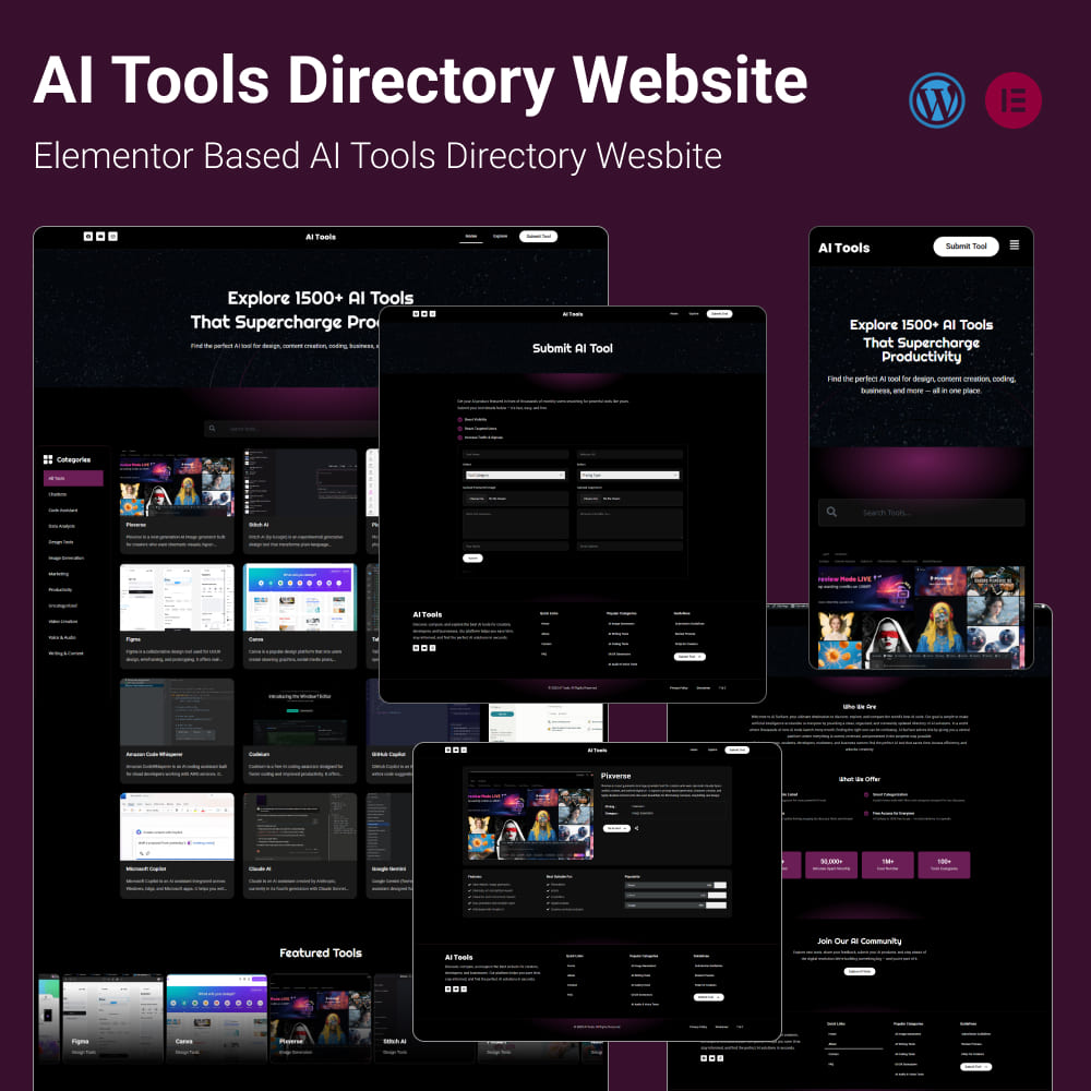 AI Tools Directory Website In Wordpress